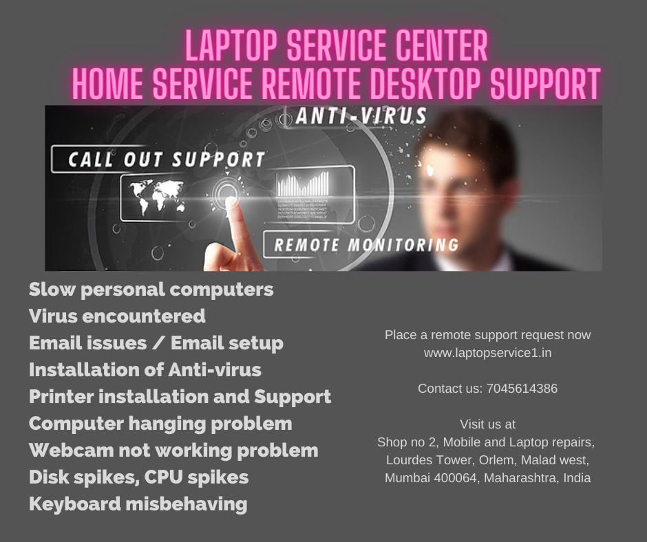 HOME SERVICE REMOTE DESKTOP SUPPORT Laptop service center mumbai
